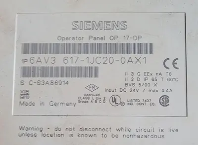 USED SIEMENS 6AV3 617-1JC20-0AX1