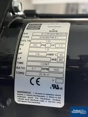 USED Pope Scientific 50 Liter Pope Bioreactor, 316L S/S, 100/100#