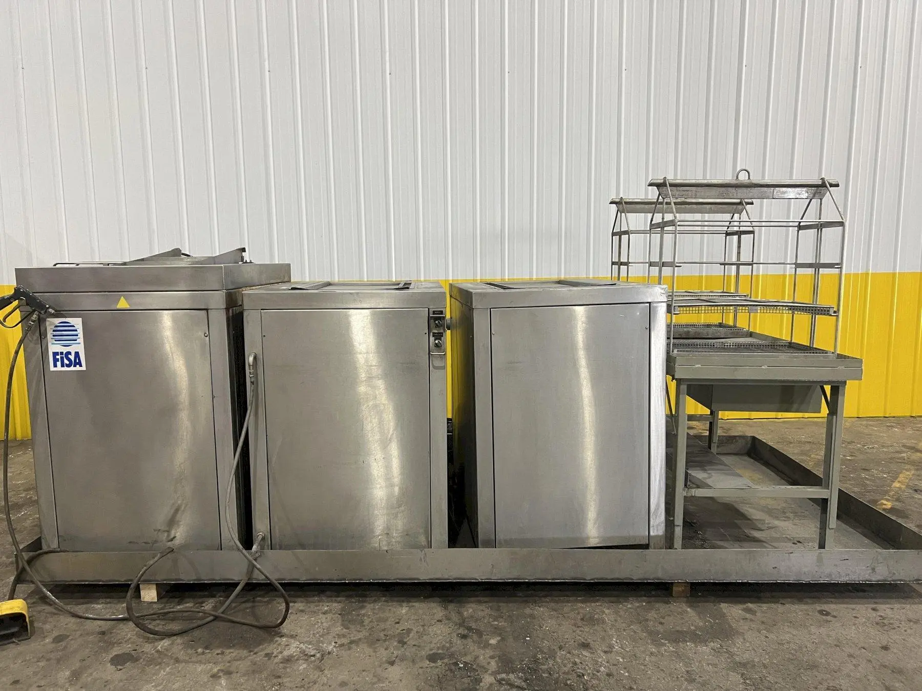 3 TANK FISA MODEL #3VST-350P ULTRASONIC PARTS BASKET TYPE CLEANING SYSTEM: STOCK #20623