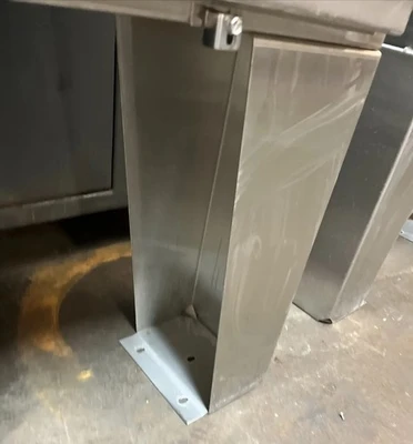 Hoffman Stainless Steel Electrical Enclosure a48h3610SSLP w/ Legs back panel