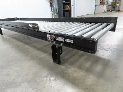 EMI 28"x 10' Gravity Roller Conveyor 1.9" Roller 25"BF 3" Centers 12"H