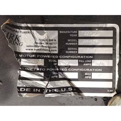 USED BUSKIRK ENGINEERING PM1230