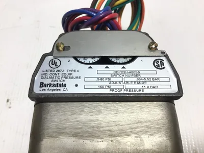 Barksdale CDPD2H-A80SS Dialmatic Pressure Switch Type 4 Proof Pressure 160PSI 11Bar