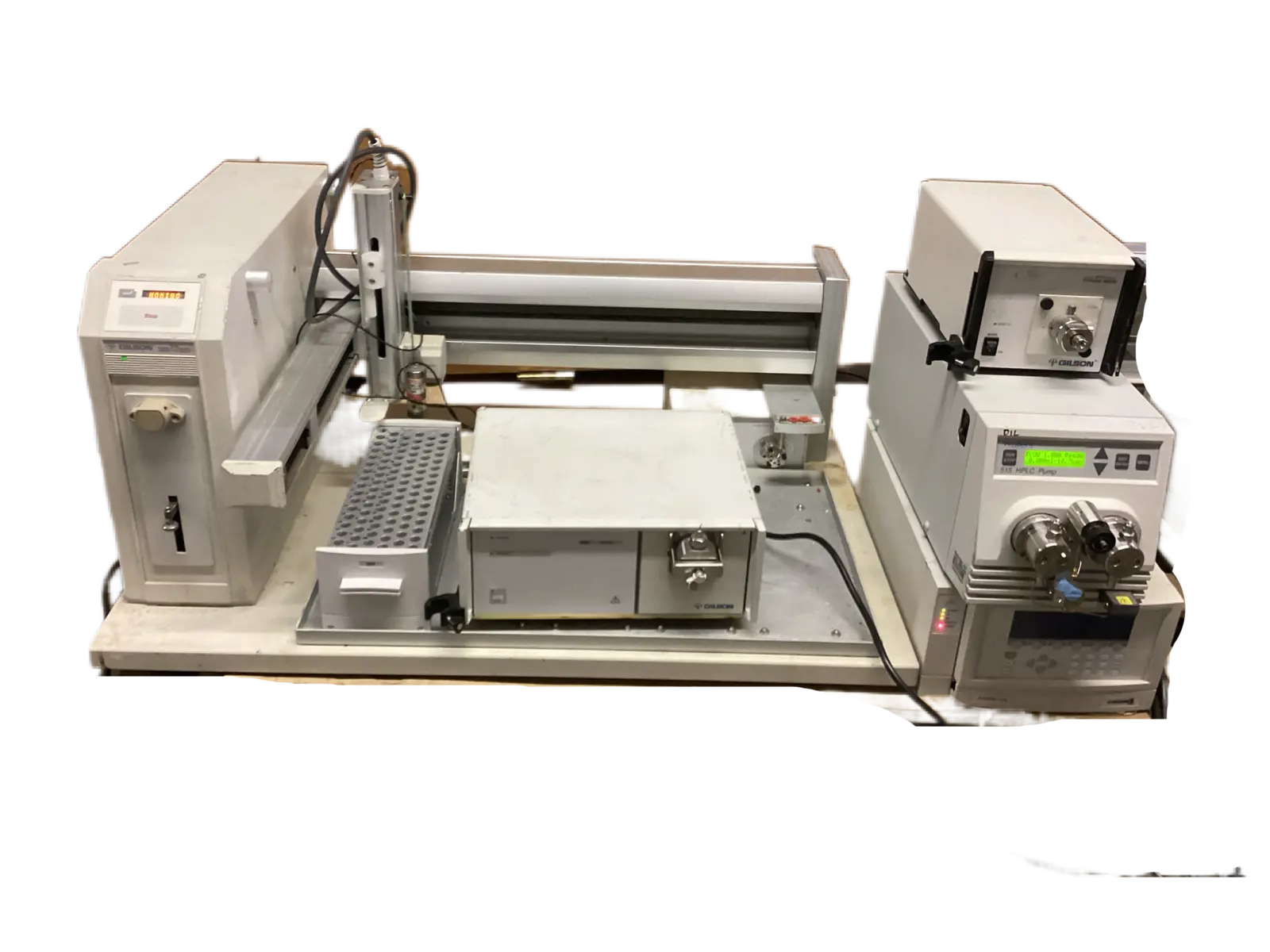 Gilson 215 Liquid Handler HPLC System with 306 Pump, 811C mixer, UV/VIS-155, 819