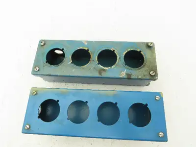 42mm Pushbutton 4-Button Operator Control Station 10x3x3" Enclosure Lot of 2
