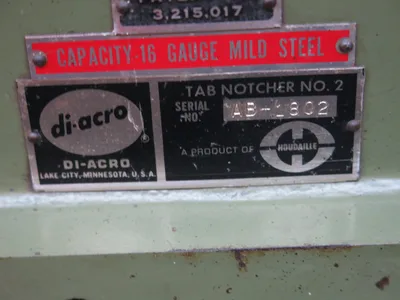 Diacro No. 2 Tab Notcher