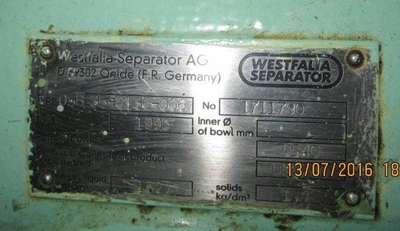 (2) Westfalia OSB 35-0136-066 oil purifiers, SS.