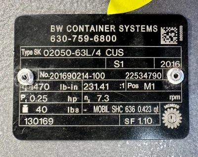 Used _UNKNOWN_ _UNKNOWN_ Gearmotors West Virginia US | Cooper Industries #1409495