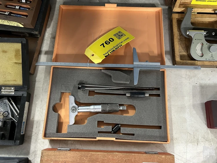 Used _UNKNOWN_ (2) ASSORTED DEPTH MICROMETERS Micrometers Illinois US | Heath Industrial Auction Services #1386963