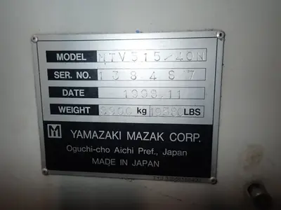 USED 1998 MAZAK MTV515/40N
