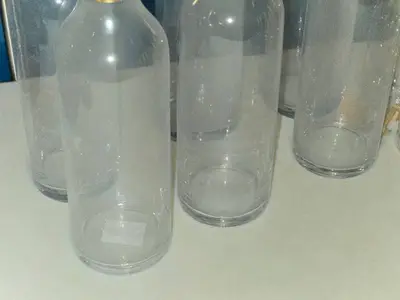 Lot of (6) Glass Bottle Vase 3 1/2" x 14 1/2"