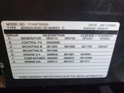 USED GENERAC 11146720200/ 50 KW