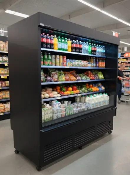 168-0010 AC-OFC 78” Open Air Self Contained Curtain Merchandiser Cooler