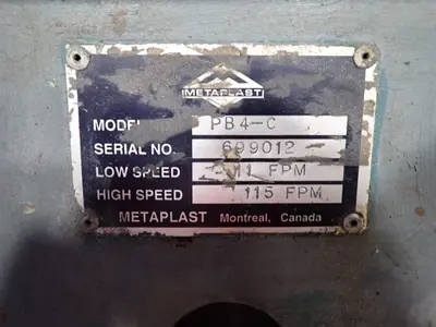 Used METAPLAST PB4C Misc Plastics Equipment Ohio US | HGR 24 #867400