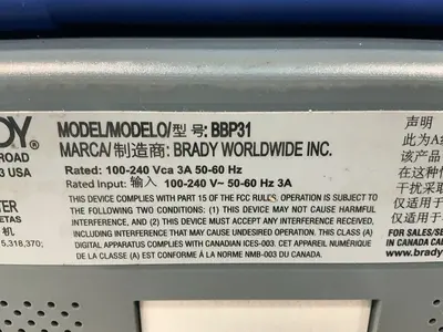 Used BRADY BBP31 Label Printers Ohio US | HGR 24 #1455428