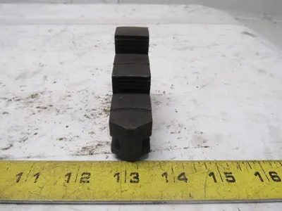 46 7 2" T x 3" Long Lathe Hard Step Jaw Set Lot Of 3