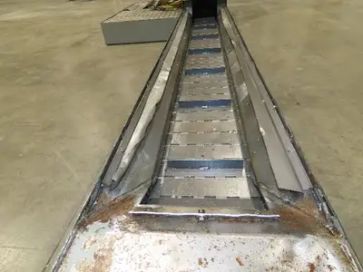 BMF SPE 63/30-250 CNC Chip Conveyor with Coolant Tank Pump Filtration 460V 10FPM