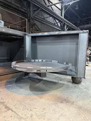 USED WHEELABRATOR 96" SWING TABLE SHOT BLAST MACHINE