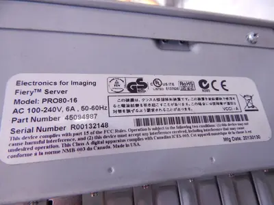 Used FIERY PRO80-16 Misc Electrical & Power Parts Texas US | Aucto #1307136
