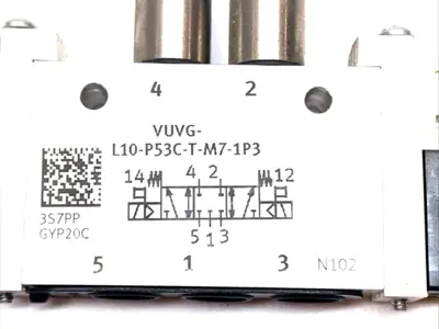 L10-P53C-T-M7-1P3 | Festo  Solenoid Valve 5/3 Closed 566476 - Used