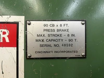 Used CINCINNATI INC 90CB-8 Press Brakes Georgia US | The Equipment Hub #1352457