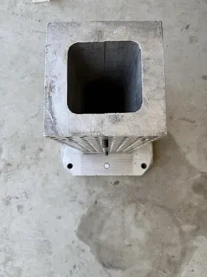 Aluminum Tombstone 16 by 16 inch square base.  21.5" tall  8" Square sides