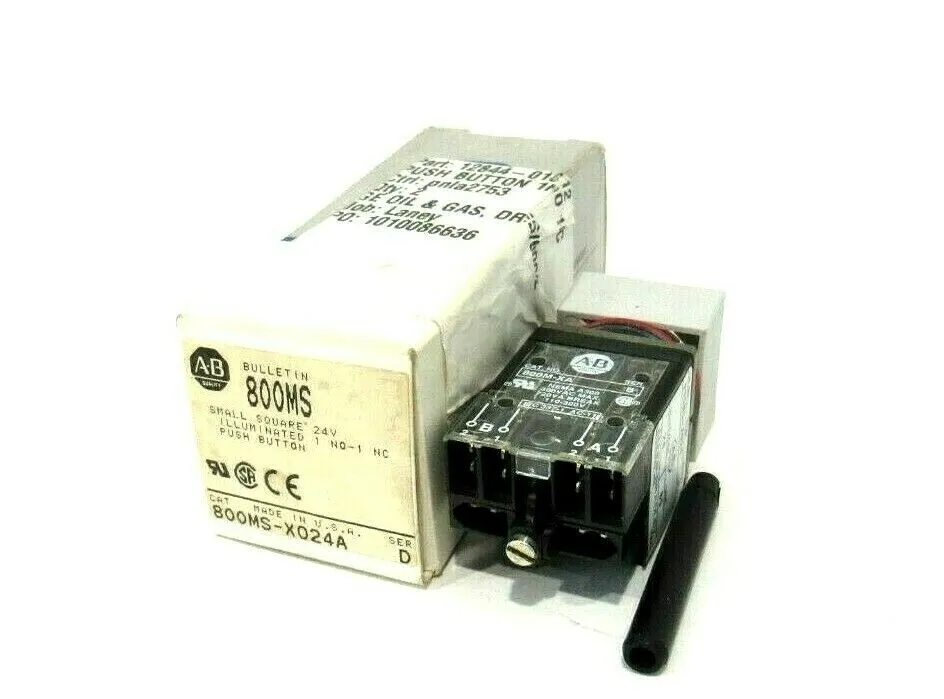 NEW ALLEN BRADLEY 800MS-X024A PUSH BUTTON SER.D 800MS-X024A