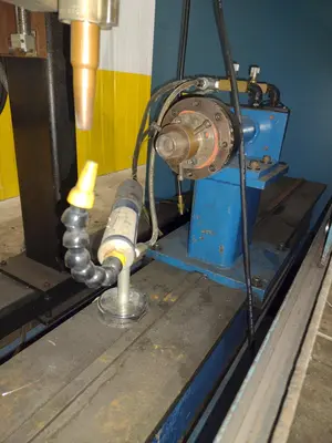 12" ITW WELDING AUTOMATION LATHE, WITH MILLER WELD CONTROLLER & MILLER XMT 304 SERIES ARC WELDER: YOBRO #24402