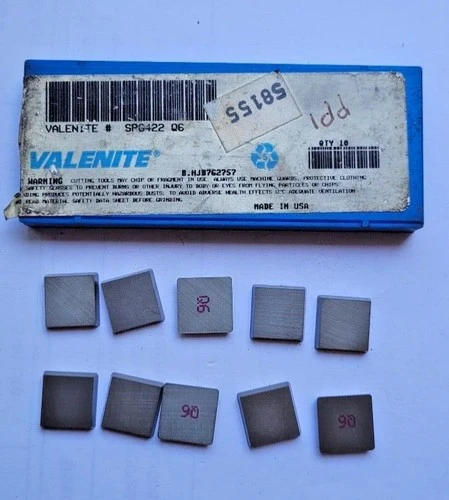 10 Pcs VALENITE SPG 422 Q6 Carbide Inserts New