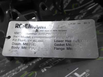 Rosemount 1151GP8S22B4L4S1D6 Differential Pressure Transmitter 1000 PSI Max. i3k Used