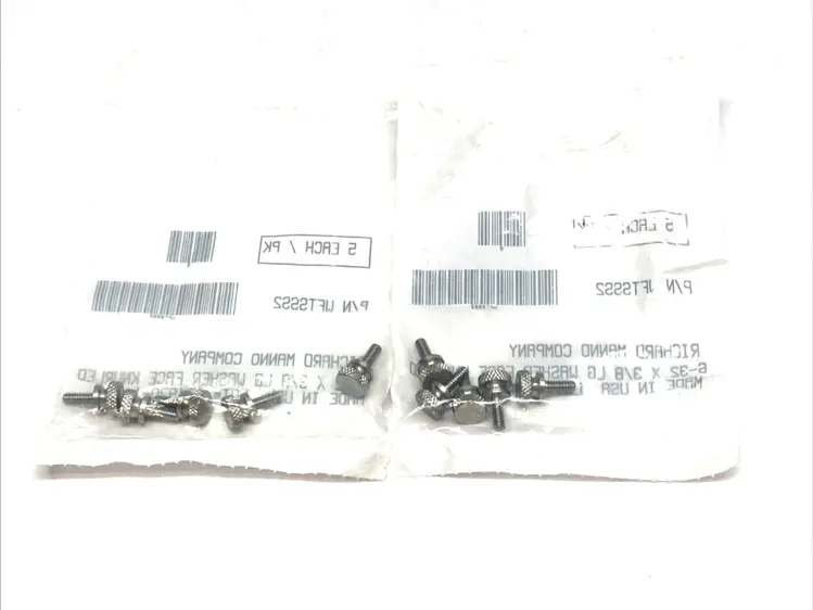 New | in-Stock RICHARD MANNO THUMB SCREW #6-32 X 3/8" KNURLED WASHER FACE SS LOT OF 11 Nuts & Screws | Maverick Industrial Sales #1101016
