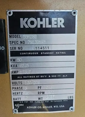 USED 1984 KOHLER 55RZ82