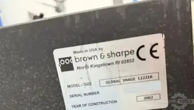 USED 2002 BROWN & SHARPE GLOBAL IMAGE 12.22.10