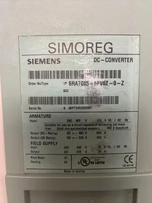 USED SIEMENS 6RA7085-6FV62-0-Z