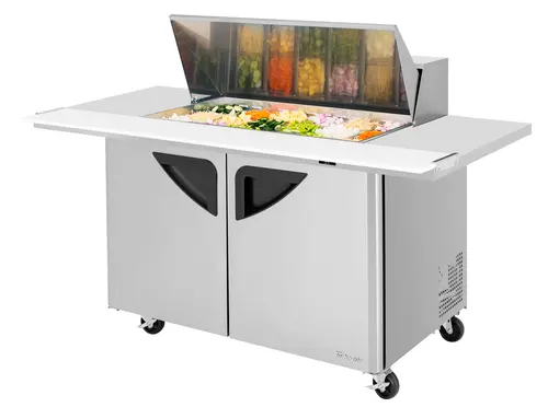 Turbo Air TST-48SD-18-E-N 72 5/8" Super Deluxe Mega Top Sandwich/Salad Prep Table w/ Refrigerated Base, 115v