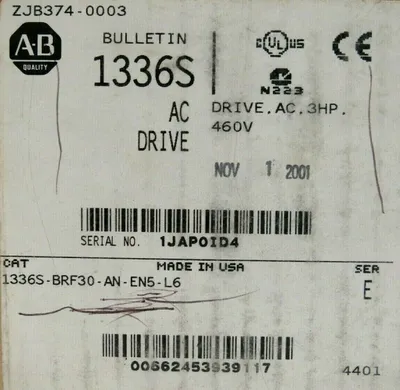 NEW ALLEN BRADLEY 1336S-BRF30-AN-EN5-L6 DRIVE SER.E 1336SBRF30ANEN5L6