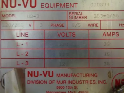 Used 1999 NUVU UB-3 Electric Ovens California US | BakeryEquipment.com #1555363