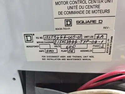 USED SQUARE D MODEL 6