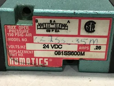 USED NUMATICS 081SS600M