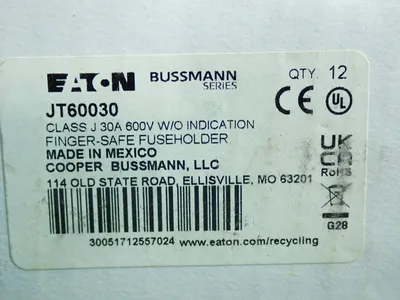New | in-Stock EATON JT60030 Fuse Accessories Ohio US | HGR 24 #1070244