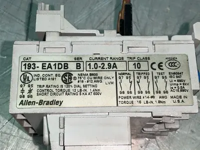 Used ALLENBRADLEY 193EA1DB Relays & Switches Ohio US | HGR 24 #1518459