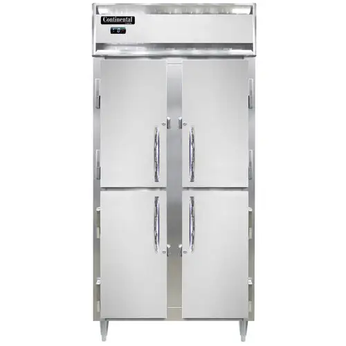 Continental D2FSENSSHD 36 1/4" Designer Slim Line Two Section Reach In Freezer, (4) Left/right Hinge Solid Doors, 115v