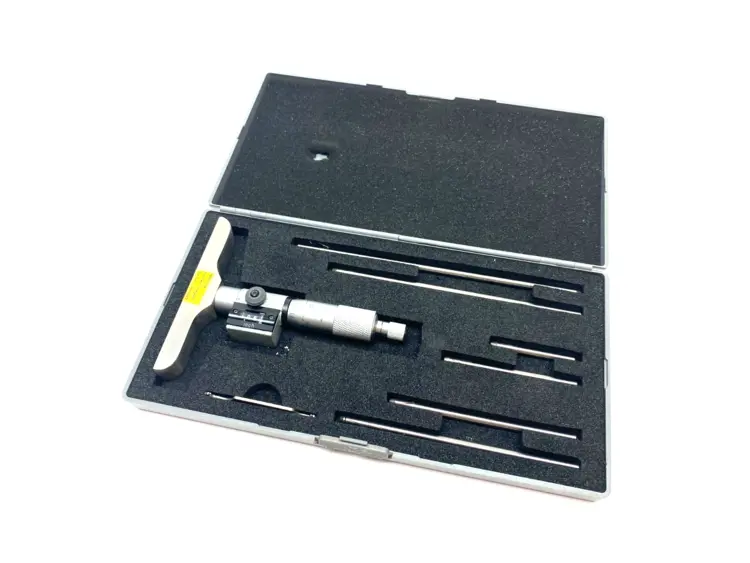 Used SPI MECHANICAL DEPTH MICROMETER 0-6" ROD SET, RATCHET STOP THIMBLE Misc Industrial Equipment | Maverick Industrial Sales #1112358