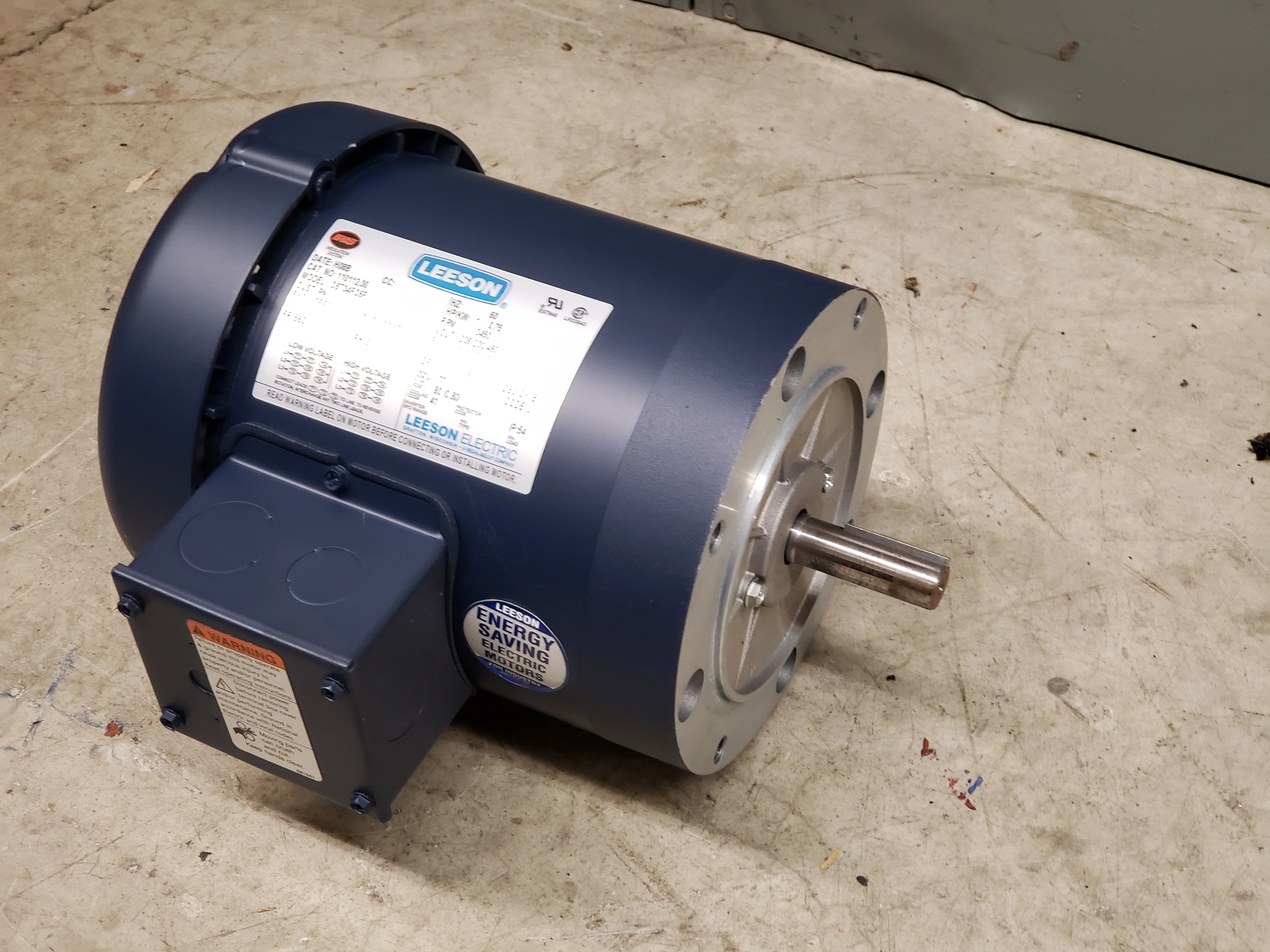 LEESON 1 HP, 3450 RPM, 56C FRAME MOTOR