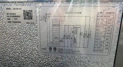 171-0051 60” Self Contained Refrigerated Chef Base