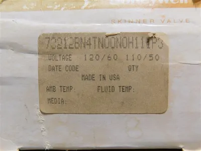 Honeywell 73212BN4TN00N0H111P3 Skinner Valve 1/2" NPT 5-300 PSI 10W New