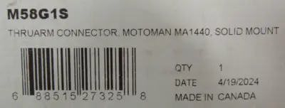 NEW TREGASKISS M58G1S MOTOMAN THRUARM CONNECTOR MA1440 AS-114-13 5800S