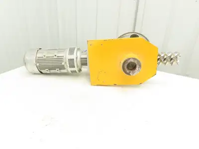 Food Process Double Kneader Mixer Screw Feeder Dry Bulk 2 Gal Stainless 1.5kw