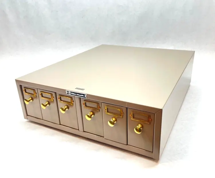 Used FISHER SCIENTIFIC 6-DRAWER MICROSCOPE SLIDE CABINET Microscope Accessories | Maverick Industrial Sales #1106676