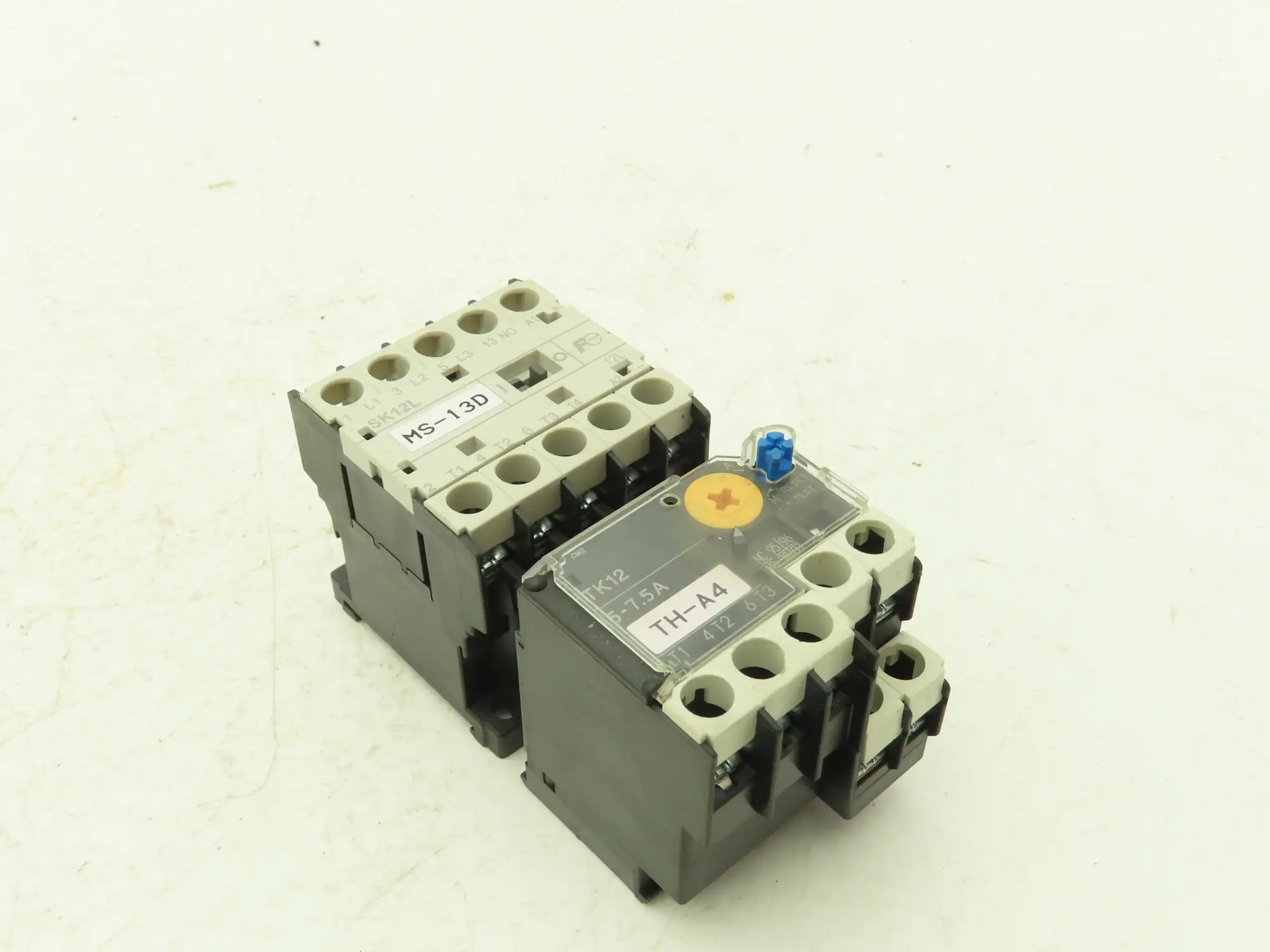 Fuji SK12L Motor Starter Contactor 5.5kW 600V TK12W & Thermal Overload 5-7.5A